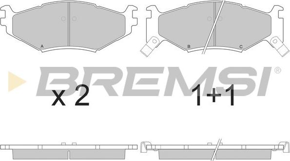 Bremsi BP2629 - Гальмівні колодки, дискові гальма autozip.com.ua