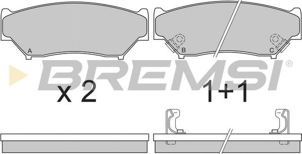 Bremsi BP2620 - Гальмівні колодки, дискові гальма autozip.com.ua