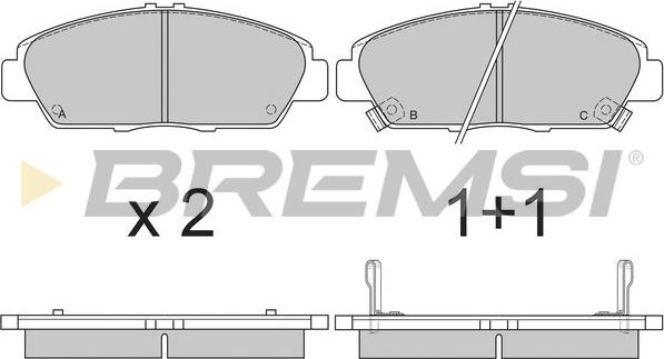 Bremsi BP2621 - Гальмівні колодки, дискові гальма autozip.com.ua