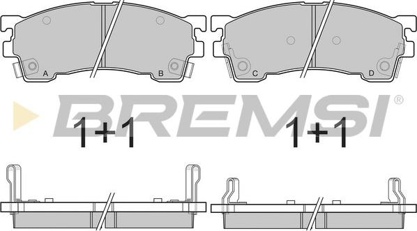 Bremsi BP2622 - Гальмівні колодки, дискові гальма autozip.com.ua