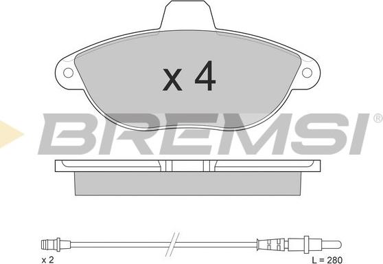 Bremsi BP2678 - Гальмівні колодки, дискові гальма autozip.com.ua