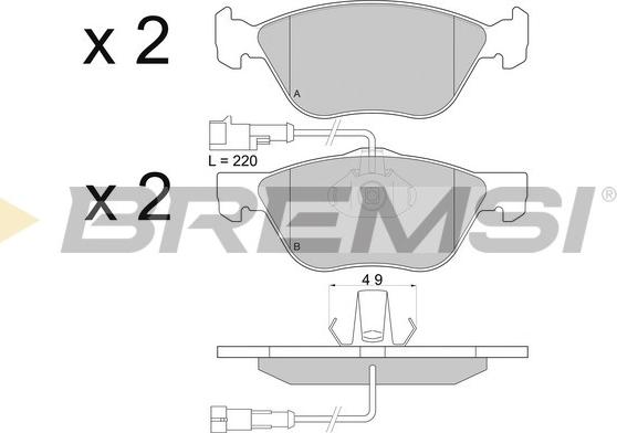 Bremsi BP2673 - Гальмівні колодки, дискові гальма autozip.com.ua