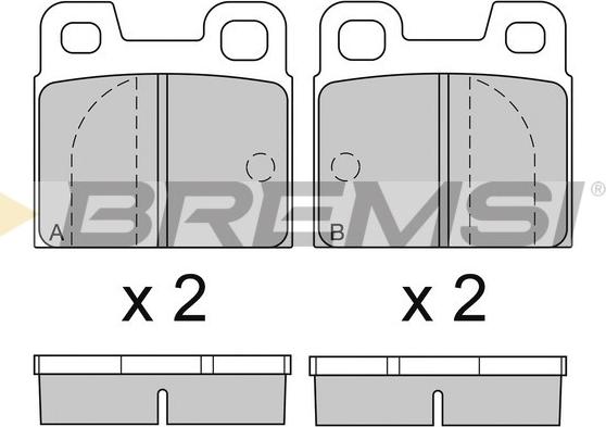 Bremsi BP2090 - Гальмівні колодки, дискові гальма autozip.com.ua