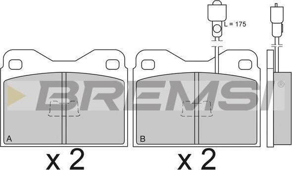 Bremsi BP2098 - Гальмівні колодки, дискові гальма autozip.com.ua