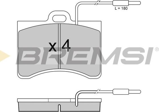 Bremsi BP2092 - Гальмівні колодки, дискові гальма autozip.com.ua