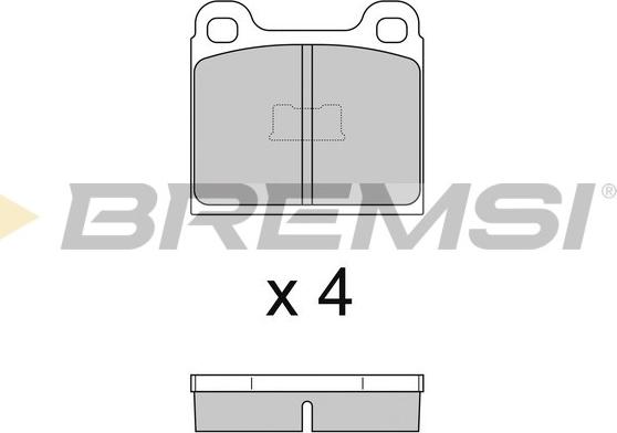 Bremsi BP2054 - Гальмівні колодки, дискові гальма autozip.com.ua