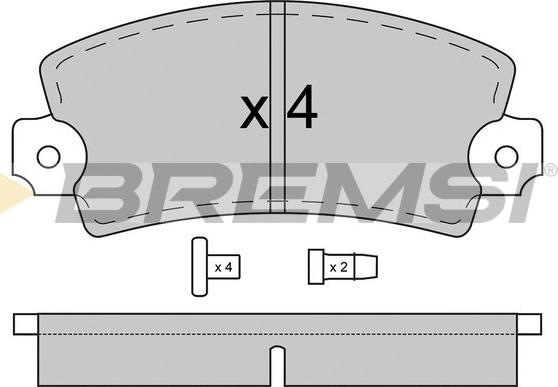 Bremsi BP2018 - Гальмівні колодки, дискові гальма autozip.com.ua