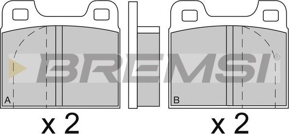 Bremsi BP2088 - Гальмівні колодки, дискові гальма autozip.com.ua