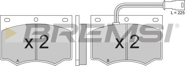 Bremsi BP2193 - Гальмівні колодки, дискові гальма autozip.com.ua