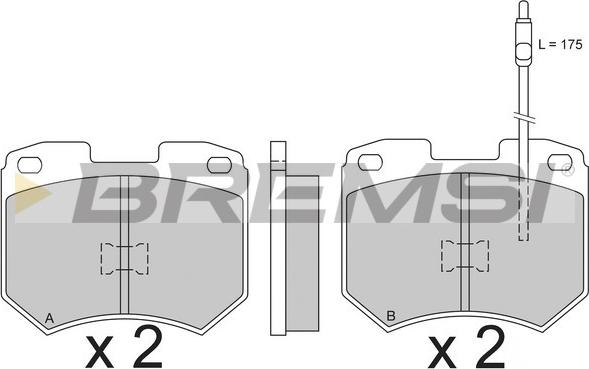 Bremsi BP2141 - Гальмівні колодки, дискові гальма autozip.com.ua