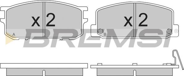 Bremsi BP2167 - Гальмівні колодки, дискові гальма autozip.com.ua