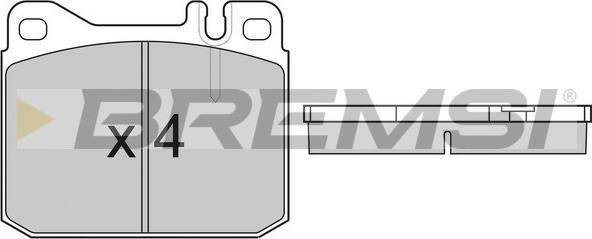 Bremsi BP2108 - Гальмівні колодки, дискові гальма autozip.com.ua