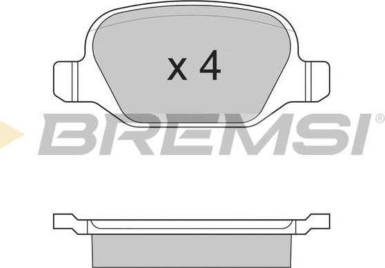 Bremsi BP2890 - Гальмівні колодки, дискові гальма autozip.com.ua