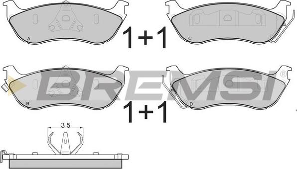 Bremsi BP2892 - Гальмівні колодки, дискові гальма autozip.com.ua