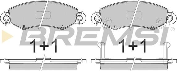 Bremsi BP2846 - Гальмівні колодки, дискові гальма autozip.com.ua