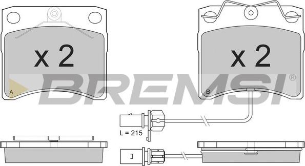 Bremsi BP2869 - Гальмівні колодки, дискові гальма autozip.com.ua