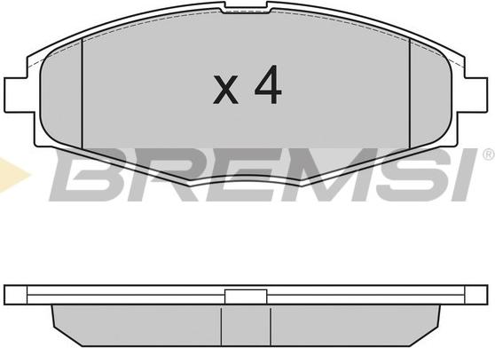 Bremsi BP2804 - Гальмівні колодки, дискові гальма autozip.com.ua