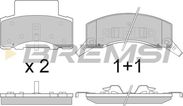 Bremsi BP2886 - Гальмівні колодки, дискові гальма autozip.com.ua