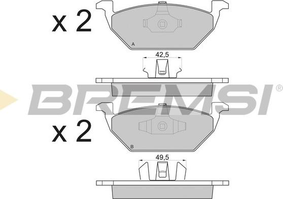 Bremsi BP2835 - Гальмівні колодки, дискові гальма autozip.com.ua