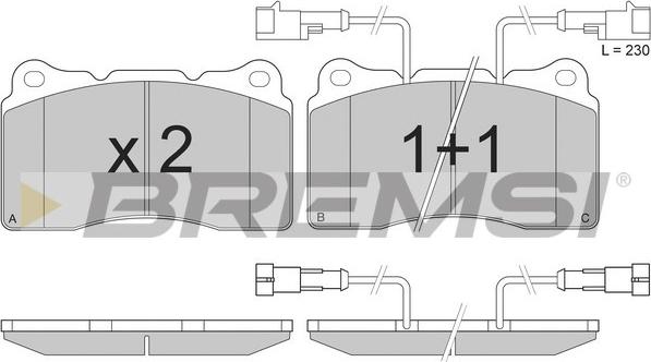 Bremsi BP2836 - Гальмівні колодки, дискові гальма autozip.com.ua