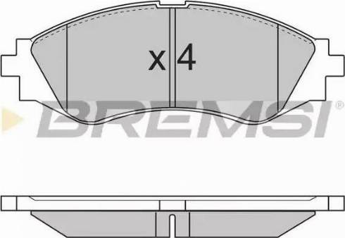 Bremsi BP2833 - Гальмівні колодки, дискові гальма autozip.com.ua