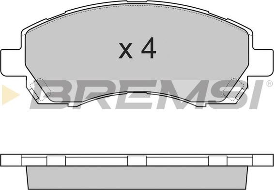 Bremsi BP2820 - Гальмівні колодки, дискові гальма autozip.com.ua