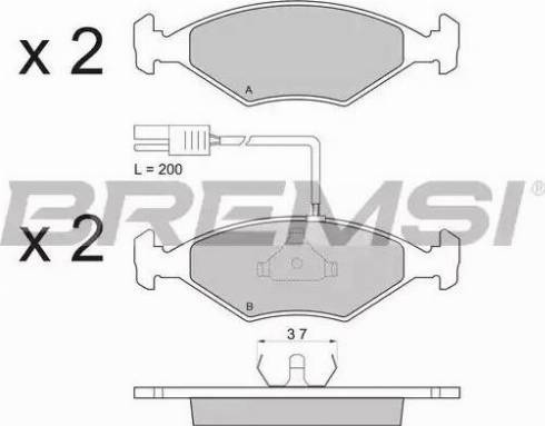 Bremsi BP2823 - Гальмівні колодки, дискові гальма autozip.com.ua