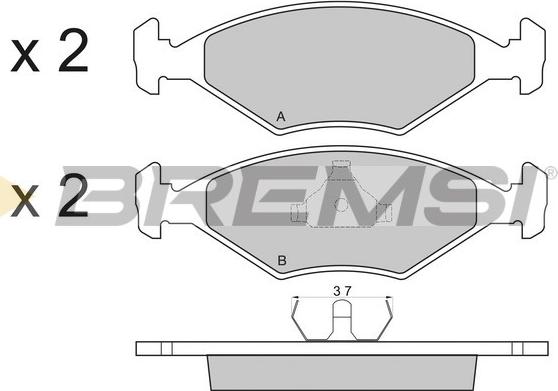 Bremsi BP2822 - Гальмівні колодки, дискові гальма autozip.com.ua