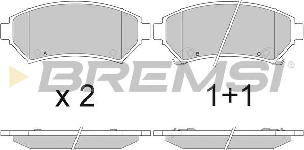 Bremsi BP2876 - Гальмівні колодки, дискові гальма autozip.com.ua