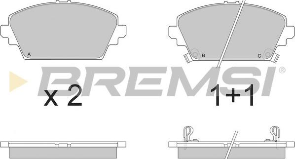 Bremsi BP2870 - Гальмівні колодки, дискові гальма autozip.com.ua