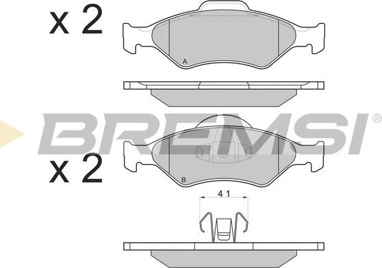 Bremsi BP2873 - Гальмівні колодки, дискові гальма autozip.com.ua