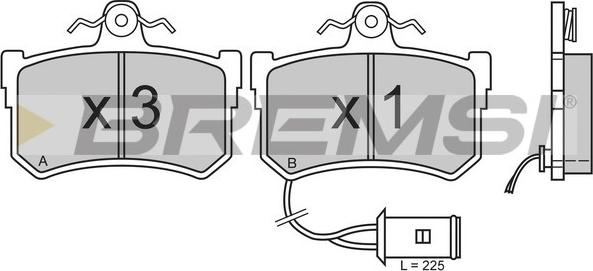 Bremsi BP2395 - Гальмівні колодки, дискові гальма autozip.com.ua