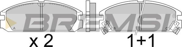 Bremsi BP2349 - Гальмівні колодки, дискові гальма autozip.com.ua