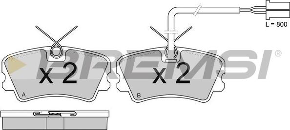 Bremsi BP2342 - Гальмівні колодки, дискові гальма autozip.com.ua