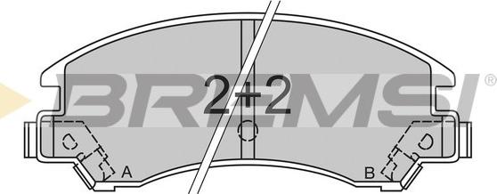 Bremsi BP2358 - Гальмівні колодки, дискові гальма autozip.com.ua