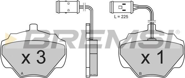 Bremsi BP2361 - Гальмівні колодки, дискові гальма autozip.com.ua