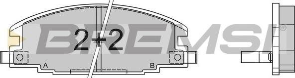 Bremsi BP2367 - Гальмівні колодки, дискові гальма autozip.com.ua