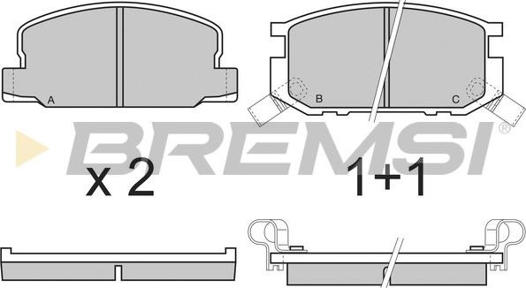 Bremsi BP2308 - Гальмівні колодки, дискові гальма autozip.com.ua