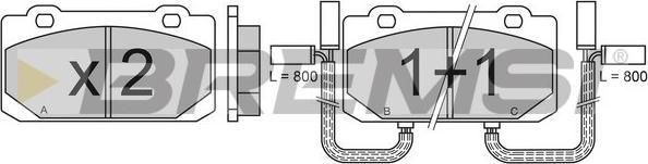 Bremsi BP2319 - Гальмівні колодки, дискові гальма autozip.com.ua