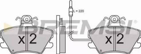 Bremsi BP2310 - Гальмівні колодки, дискові гальма autozip.com.ua