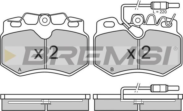 Bremsi BP2311 - Гальмівні колодки, дискові гальма autozip.com.ua