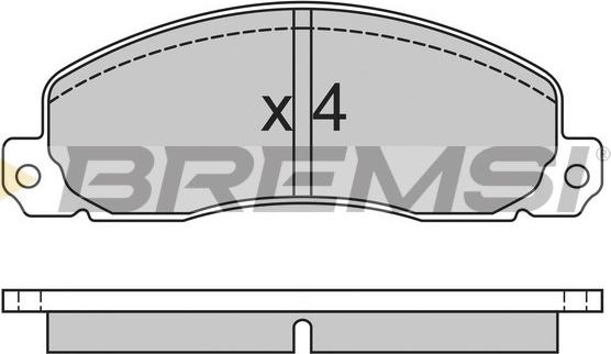 Bremsi BP2312 - Гальмівні колодки, дискові гальма autozip.com.ua