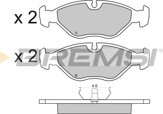 Bremsi BP2380 - Гальмівні колодки, дискові гальма autozip.com.ua