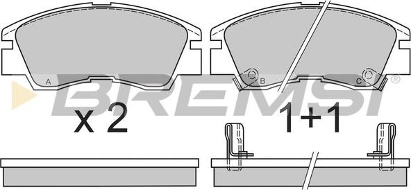 Bremsi BP2387 - Гальмівні колодки, дискові гальма autozip.com.ua