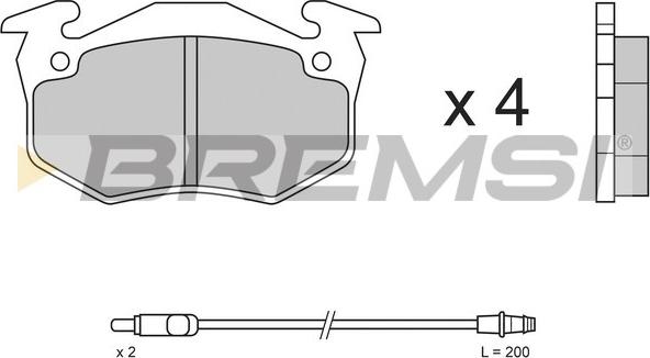 Bremsi BP2334 - Гальмівні колодки, дискові гальма autozip.com.ua