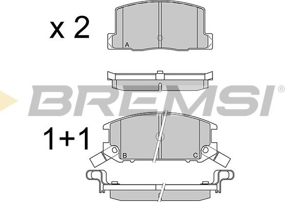 Bremsi BP2325 - Гальмівні колодки, дискові гальма autozip.com.ua