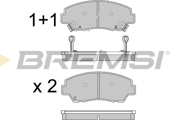 Bremsi BP2326 - Гальмівні колодки, дискові гальма autozip.com.ua