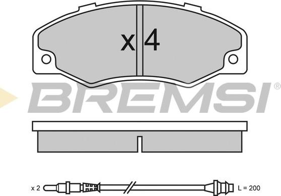 Bremsi BP2320 - Гальмівні колодки, дискові гальма autozip.com.ua