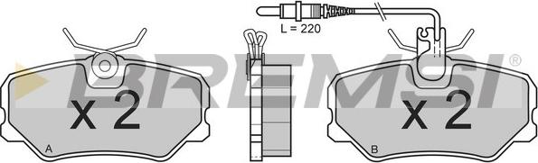 Bremsi BP2379 - Гальмівні колодки, дискові гальма autozip.com.ua