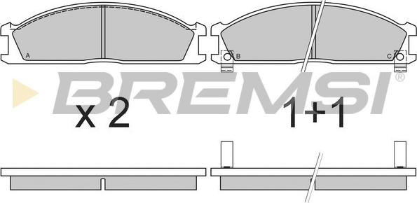 Bremsi BP2370 - Гальмівні колодки, дискові гальма autozip.com.ua